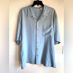 Original Island Sport 100% Silk Men’s XL Aloha Button Down Short Sleeve Shirt